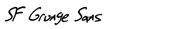 SF Grunge Sans font preview
